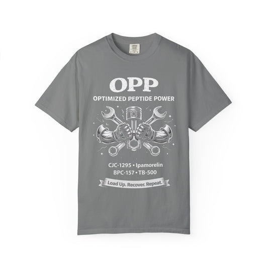 OPP - Mechanics - Optimized Peptide Power – Load Up. Recover. Repeat Shirt