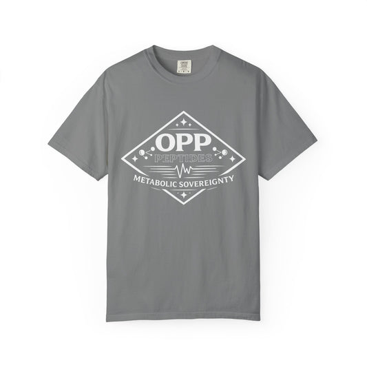 OPP Peptides Metabolic Sovereignty T-Shirt - Diamond Emblem Biohacking Pulse Tee