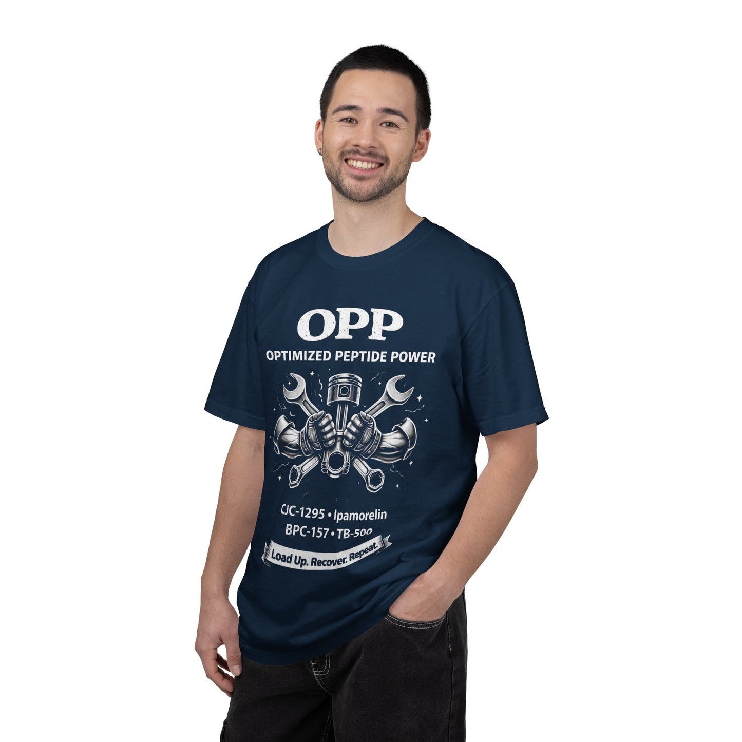 OPP - Mechanics - Optimized Peptide Power – Load Up. Recover. Repeat Shirt