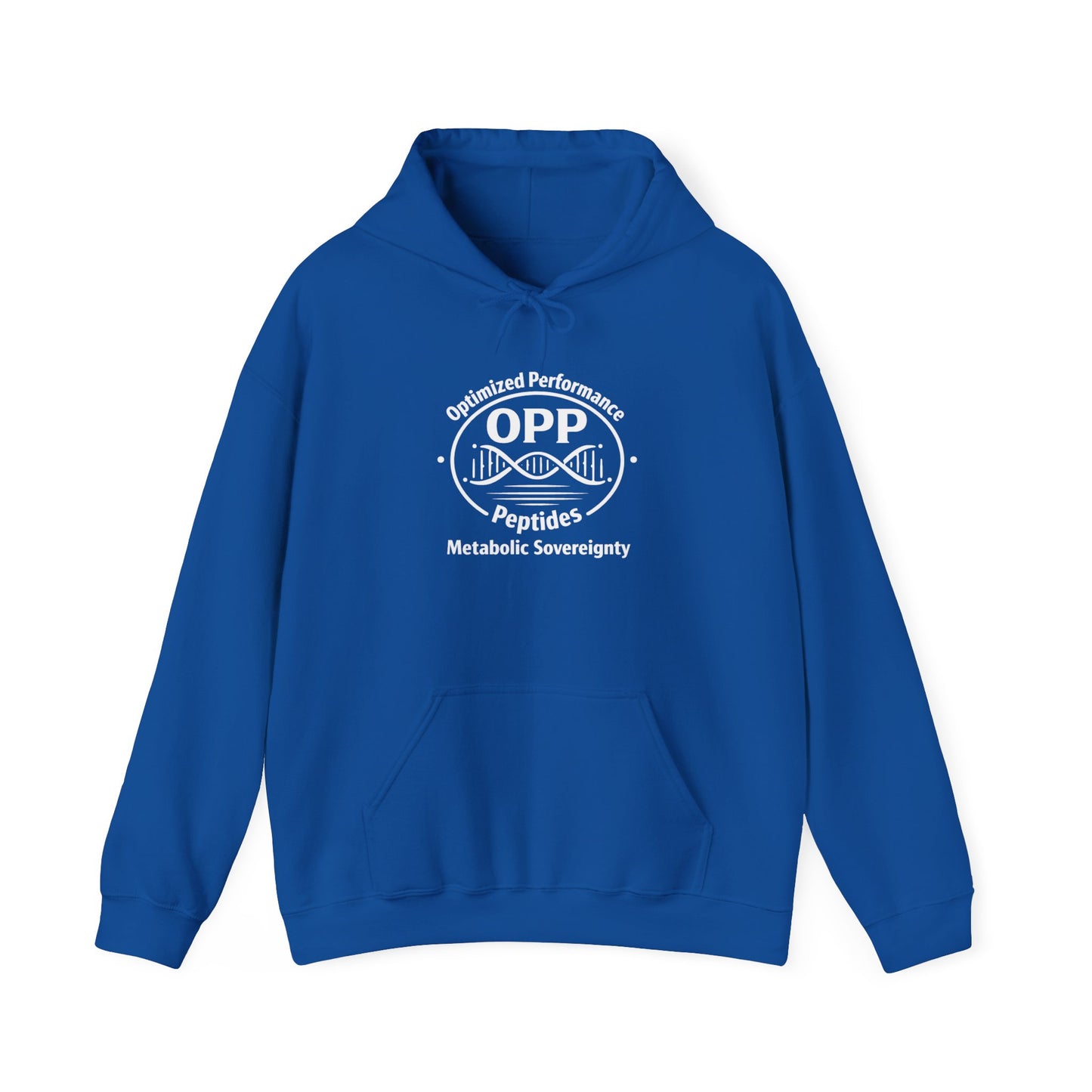 Level up your biohacking wardrobe with the OPP Optimized Performance Peptides Hoodie, featuring a standout circular emblem: arched "Optimized Performance" at the top, dominant "OPP" center, a sleek...