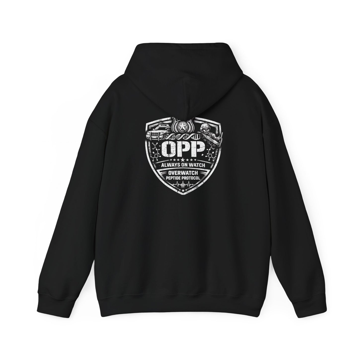 OPP - Police - Overwatch Peptide Protocol Police Hoodie | Law Enforcement Performance & Recovery Apparel
