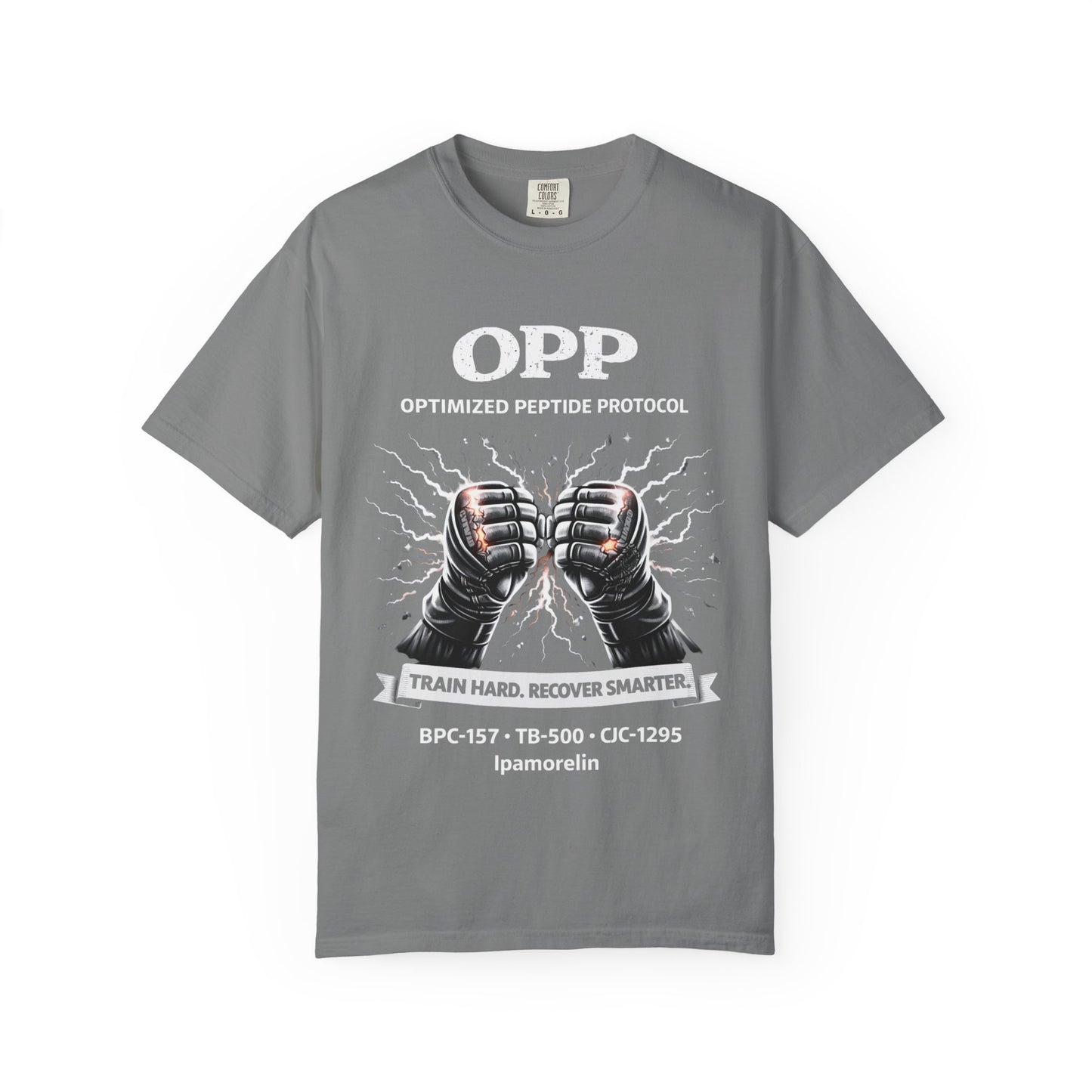 OPP -MMA Gloves - Optimized Peptide Protocol – Train Hard. Recover Smarter. MMA Fighter Shirt
