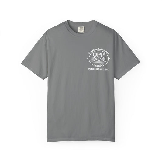 OPP Optimized Performance Peptides T-Shirt - Metabolic Sovereignty Double-Sided Biohacking Tee