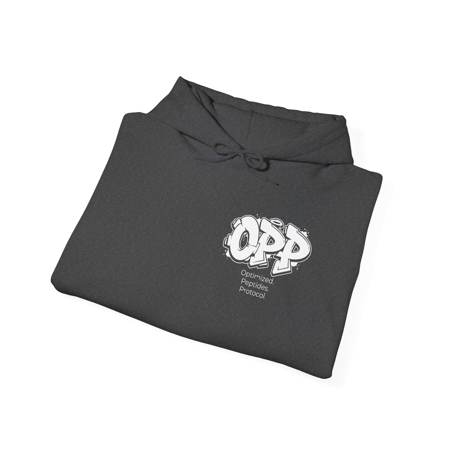 OPP Graffiti Optimized Peptides Hoodie - Metabolic Sovereignty Double-Sided Biohacking Pullover