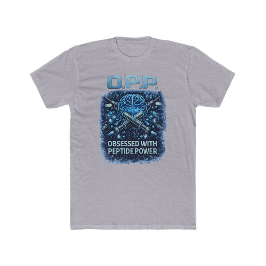 OPP - Biohackers - Obsessed with Peptide Power T-Shirt | Brain Chemistry Tee for Hardcore Peptide Fans