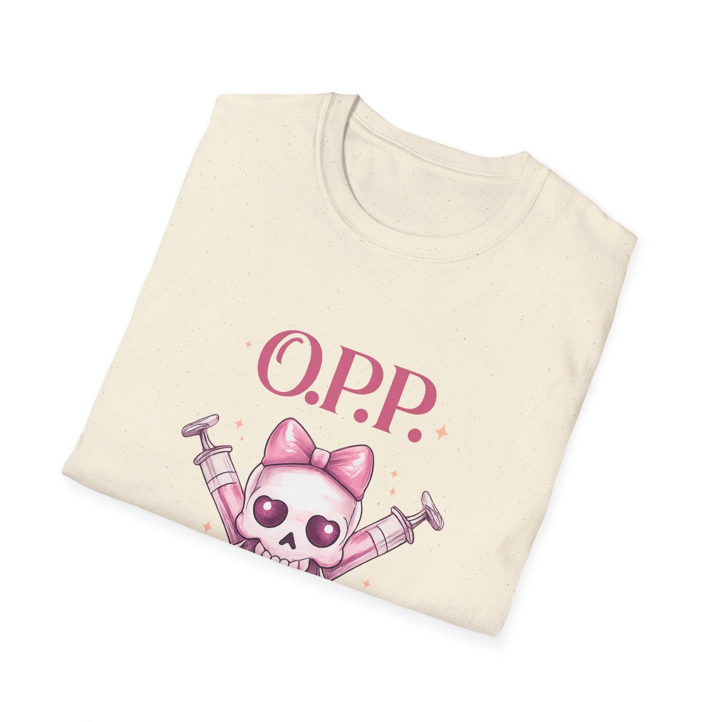 OPP - Only Peptides Please Skull Tee | Feminine Peptide Biohacker Shirt