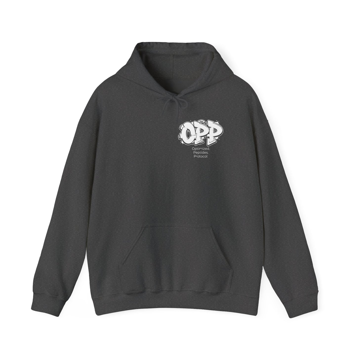 OPP Graffiti Optimized Peptides Hoodie - Metabolic Sovereignty Double-Sided Biohacking Pullover