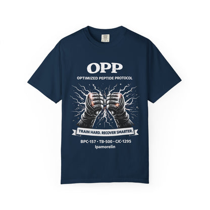 OPP -MMA Gloves - Optimized Peptide Protocol – Train Hard. Recover Smarter. MMA Fighter Shirt