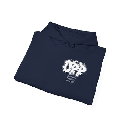 OPP Graffiti Optimized Peptides Hoodie - Metabolic Sovereignty Double-Sided Biohacking Pullover