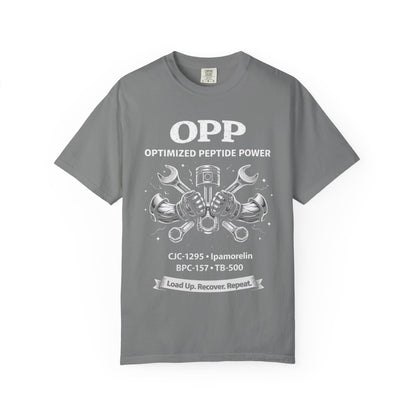 OPP - Mechanics - Optimized Peptide Power – Load Up. Recover. Repeat Shirt