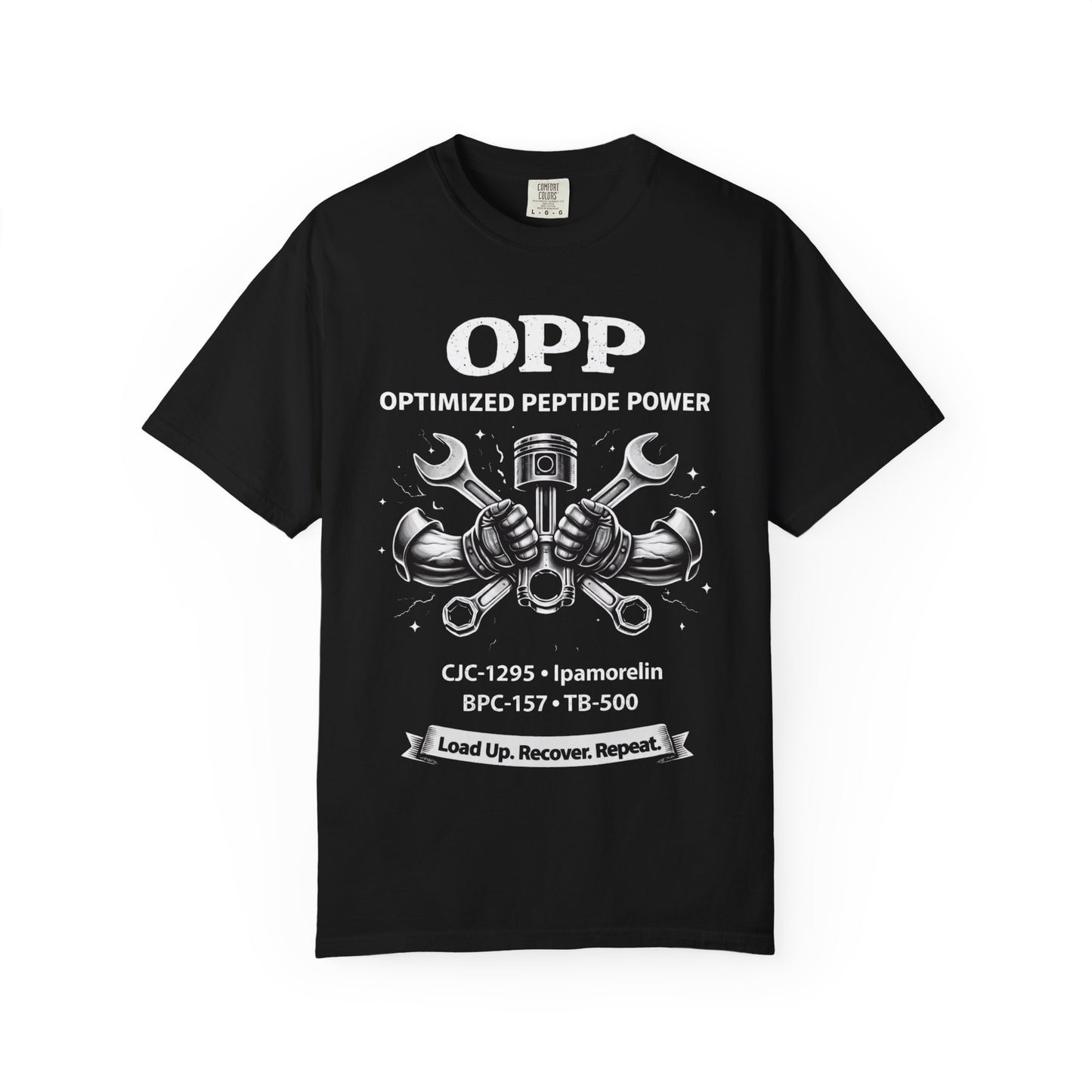 OPP - Mechanics - Optimized Peptide Power – Load Up. Recover. Repeat Shirt
