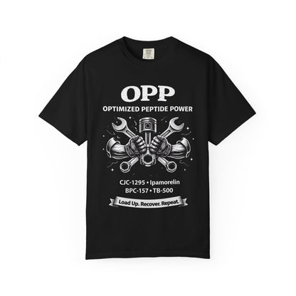 OPP - Mechanics - Optimized Peptide Power – Load Up. Recover. Repeat Shirt