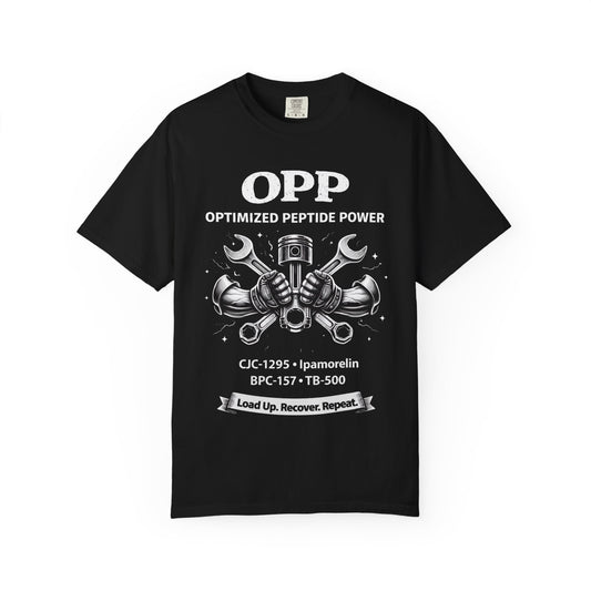 OPP - Mechanics - Optimized Peptide Power – Load Up. Recover. Repeat Shirt