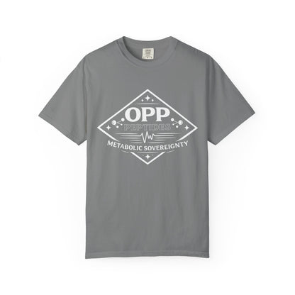 OPP Peptides Metabolic Sovereignty T-Shirt - Diamond Emblem Biohacking Pulse Tee