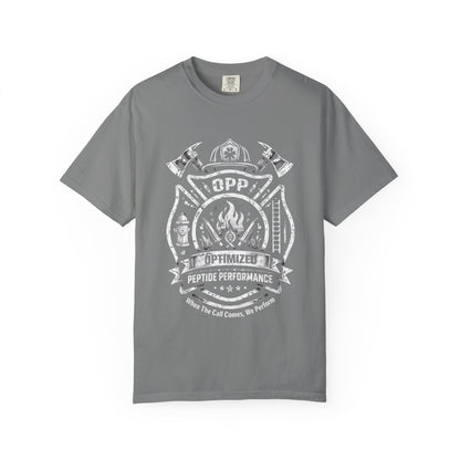 OPP - Firefighter - Optimized Peptide Performance – When The Call Comes, We Perform — Graphic Tee