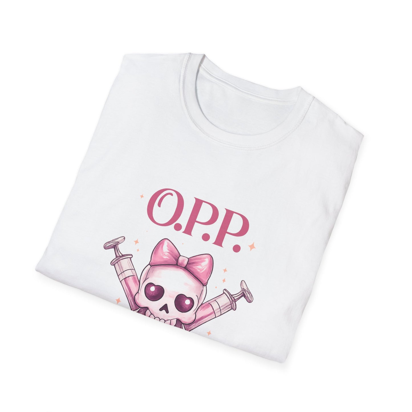 OPP - Only Peptides Please Skull Tee | Feminine Peptide Biohacker Shirt
