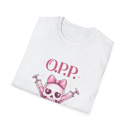 OPP - Only Peptides Please Skull Tee | Feminine Peptide Biohacker Shirt