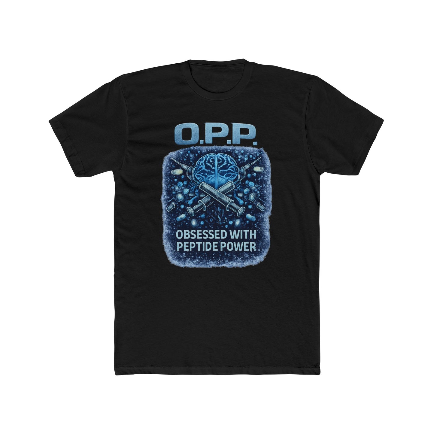 OPP - Biohackers - Obsessed with Peptide Power T-Shirt | Brain Chemistry Tee for Hardcore Peptide Fans