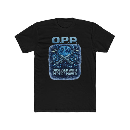 OPP - Biohackers - Obsessed with Peptide Power T-Shirt | Brain Chemistry Tee for Hardcore Peptide Fans