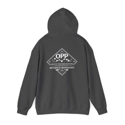OPP Graffiti Optimized Peptides Hoodie - Metabolic Sovereignty Double-Sided Biohacking Pullover