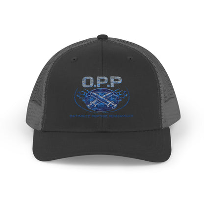 OPP Blue Trucker Cap – Performance Snapback