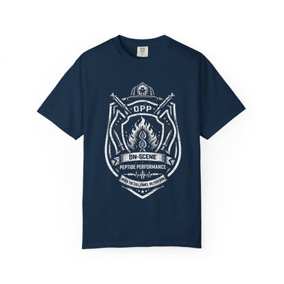 OPP - Firefighter - Peptide Performance – When the Call Comes, We Perform T-Shirt — Graphic Tee