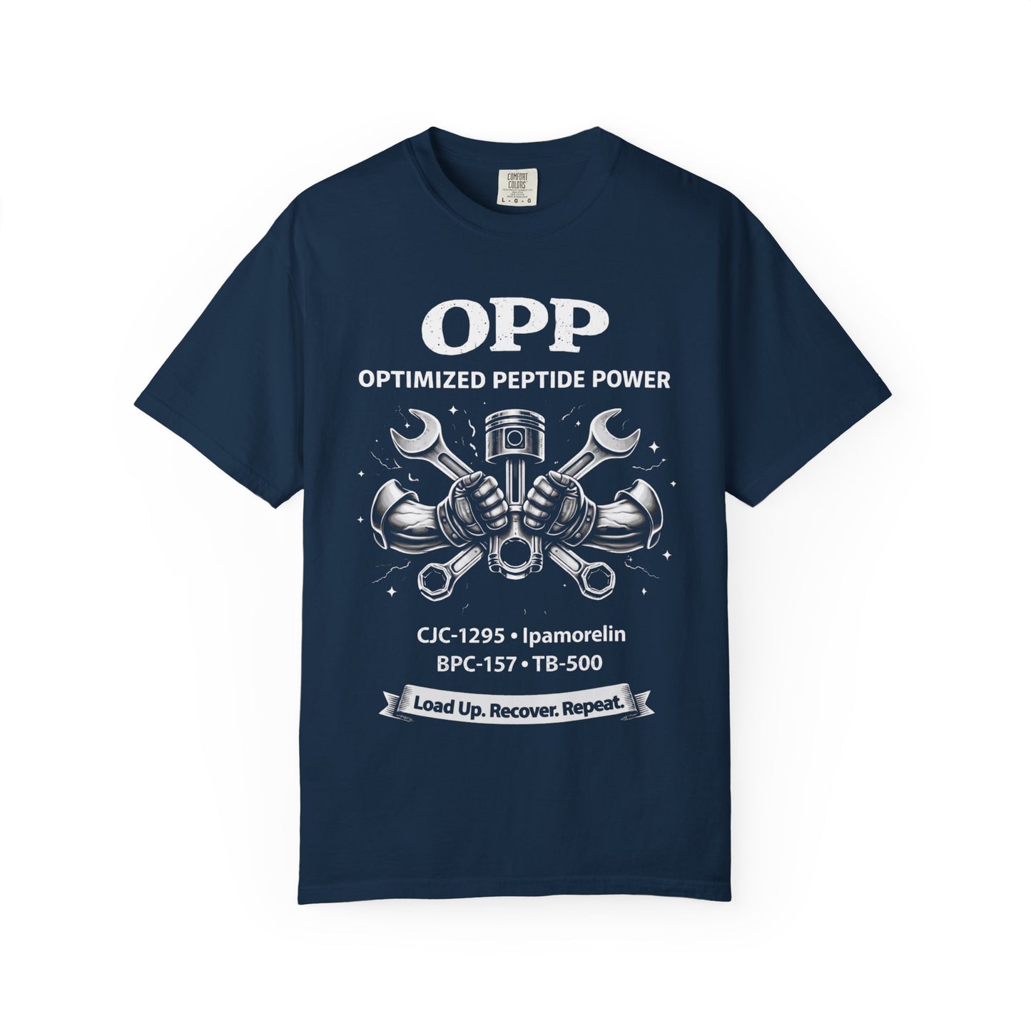 OPP - Mechanics - Optimized Peptide Power – Load Up. Recover. Repeat Shirt
