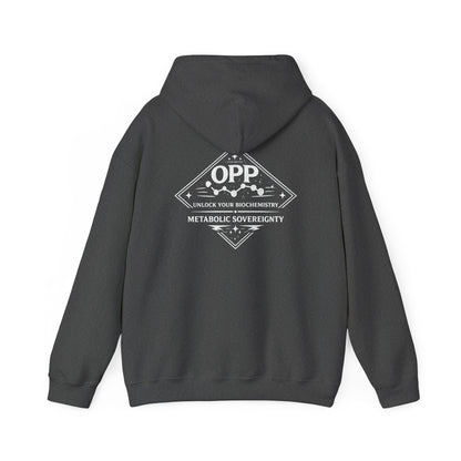 OPP Graffiti Optimized Peptides Hoodie - Metabolic Sovereignty Double-Sided Biohacking Pullover