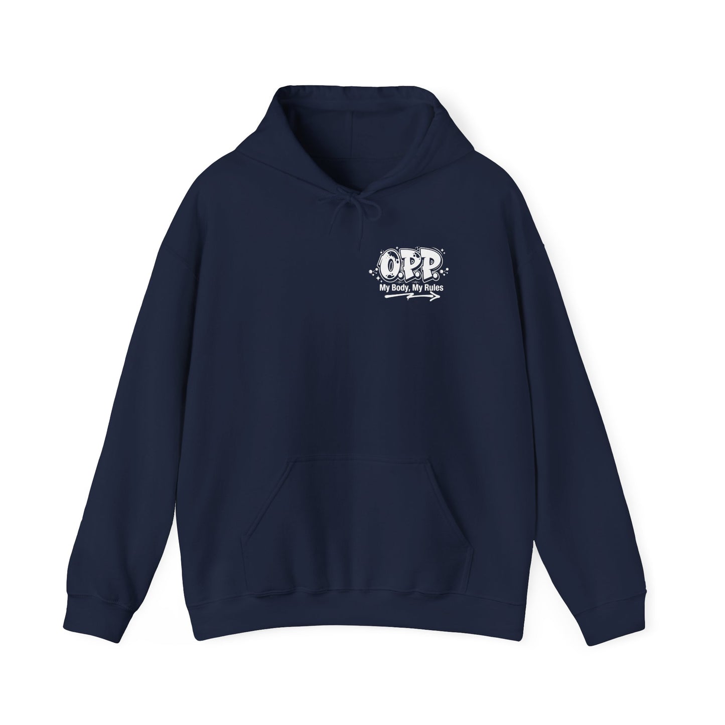 OPP My Body My Rules Hoodie - Metabolic Sovereignty Biohacking Pullover Double-Sided