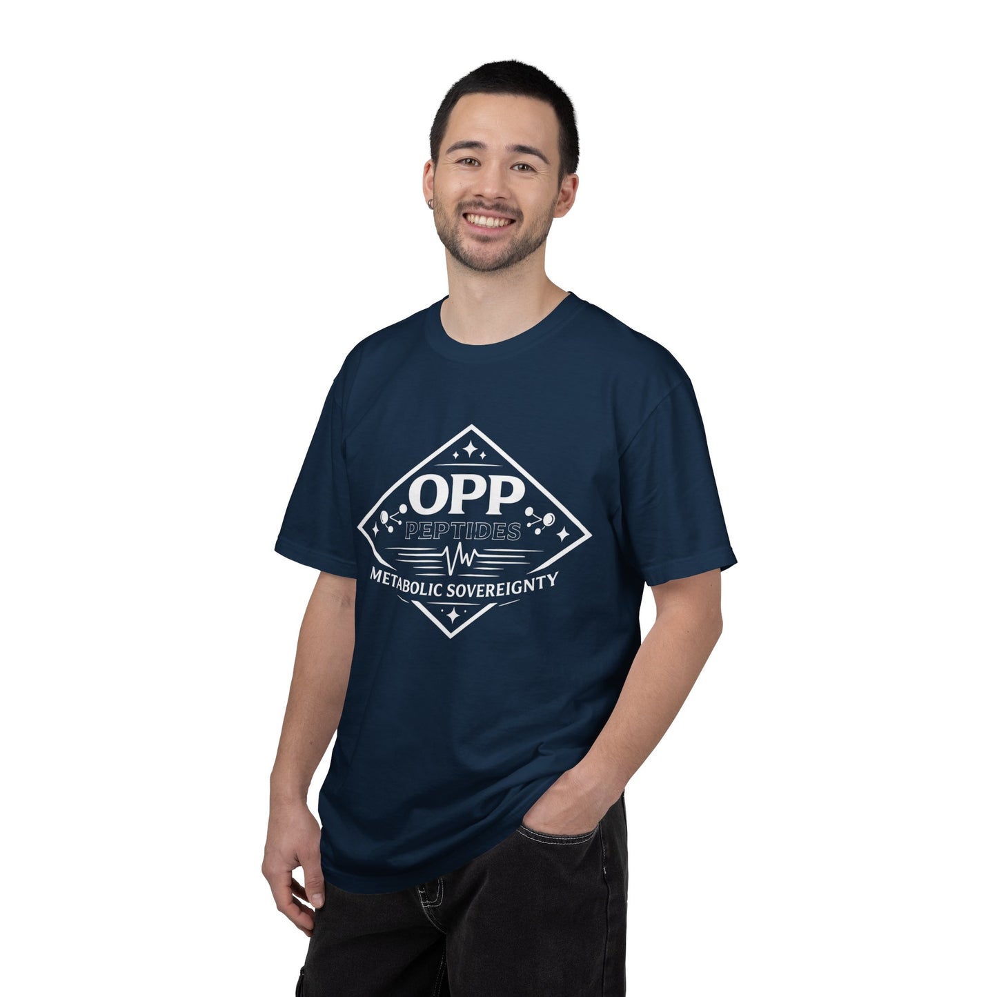 OPP Peptides Metabolic Sovereignty T-Shirt - Diamond Emblem Biohacking Pulse Tee