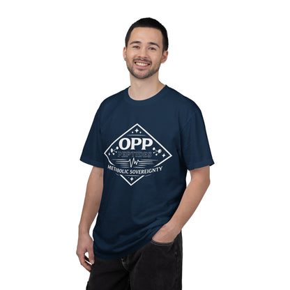 OPP Peptides Metabolic Sovereignty T-Shirt - Diamond Emblem Biohacking Pulse Tee
