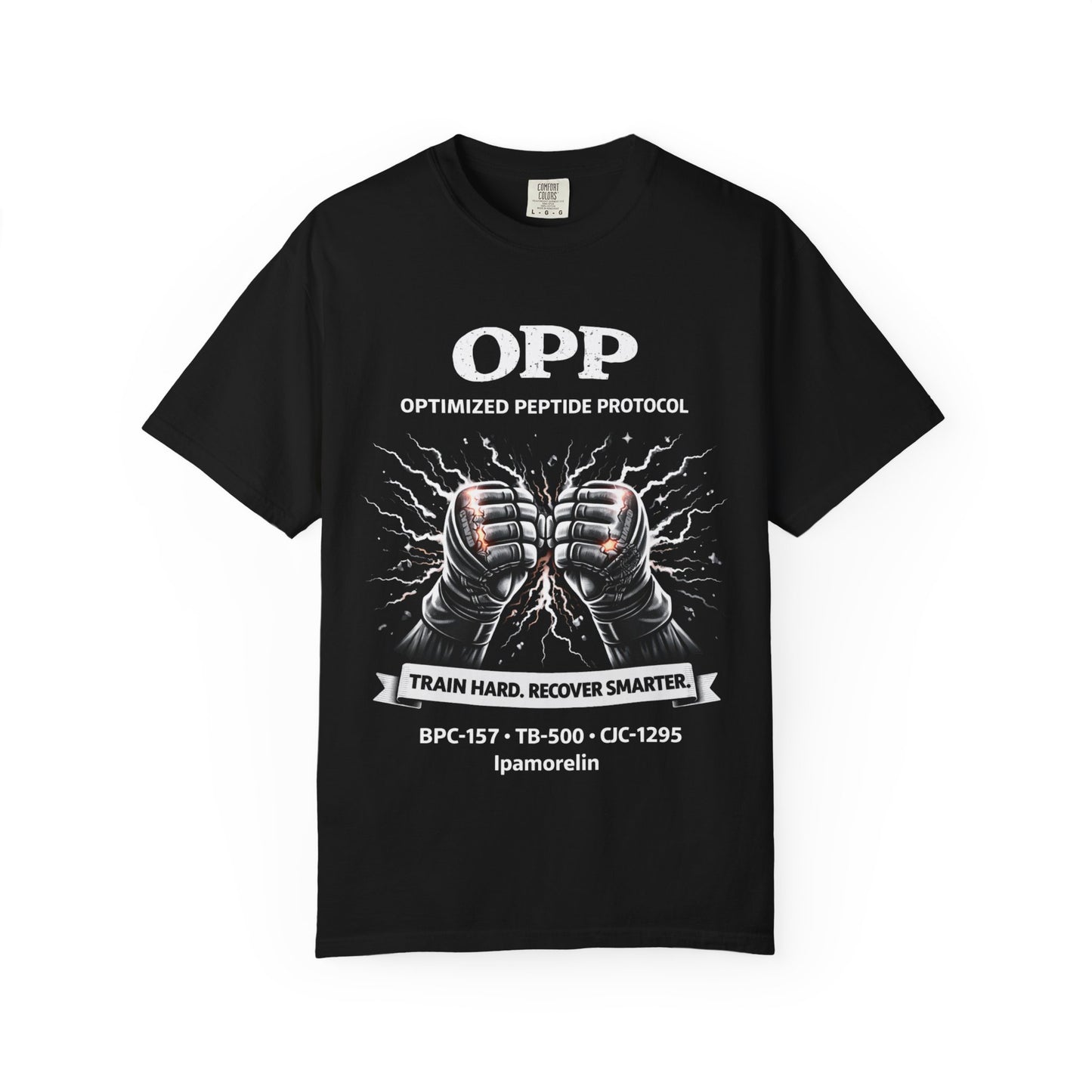 OPP -MMA Gloves - Optimized Peptide Protocol – Train Hard. Recover Smarter. MMA Fighter Shirt