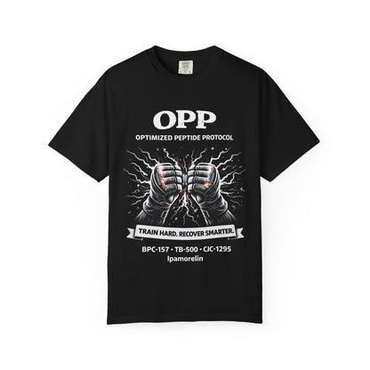 OPP -MMA Gloves - Optimized Peptide Protocol – Train Hard. Recover Smarter. MMA Fighter Shirt
