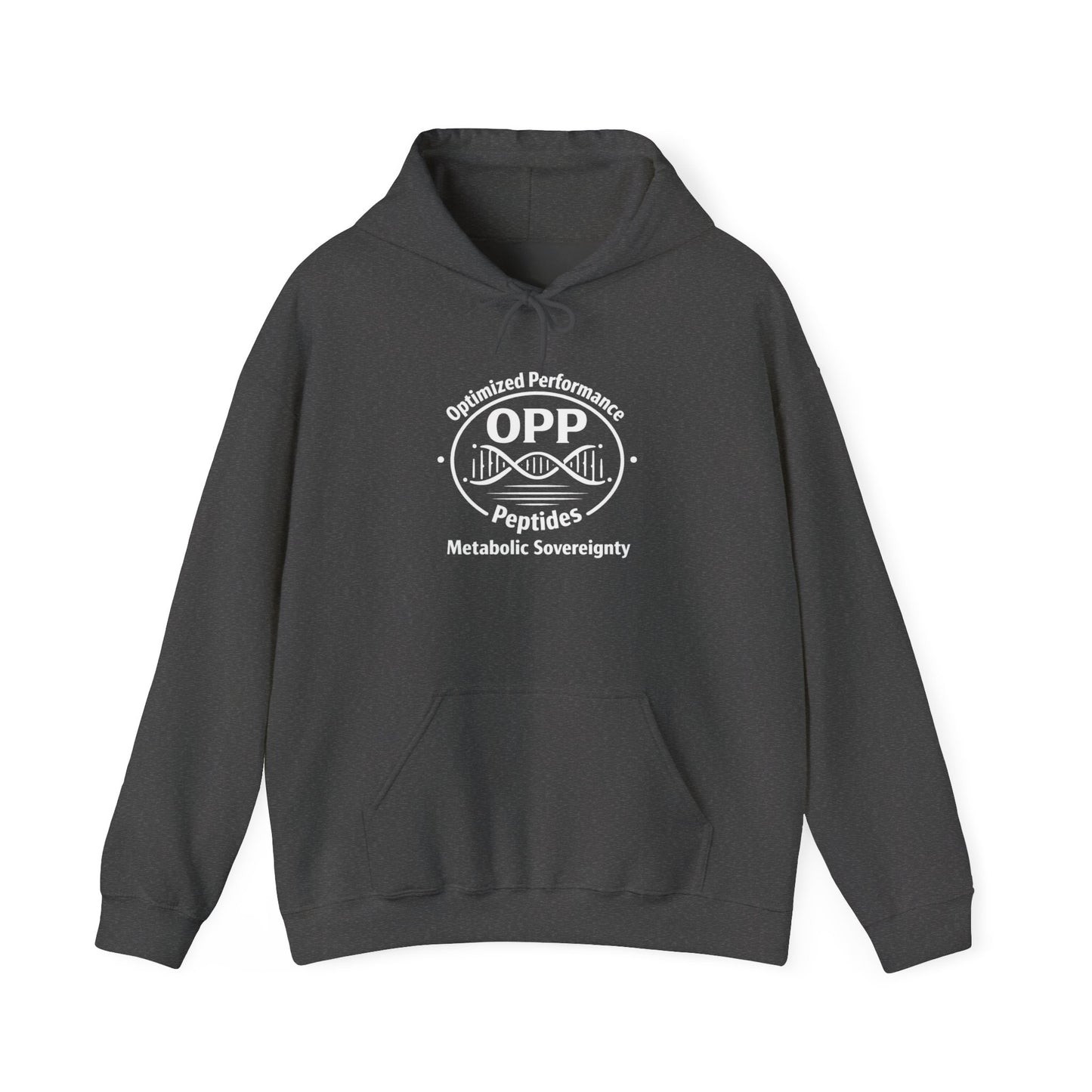 Level up your biohacking wardrobe with the OPP Optimized Performance Peptides Hoodie, featuring a standout circular emblem: arched "Optimized Performance" at the top, dominant "OPP" center, a sleek...